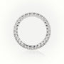 Round-Cut Diamond Scallop Setting Eternity Wedding Band — White Gold