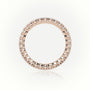 Round-Cut Diamond Scallop Setting Eternity Wedding Band — Rose Gold