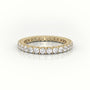 Round-Cut Diamond Scallop Setting Eternity Wedding Band — Yellow Gold