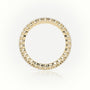 Round-Cut Diamond Scallop Setting Eternity Wedding Band — Yellow Gold