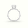 Princess Diamond Side Stone Engagement Ring — White Gold