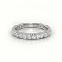 Round Cut Pave Setting Eternity Wedding Band — White Gold