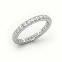 Round Cut Pave Setting Eternity Wedding Band — White Gold