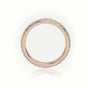 Round Cut Pave Setting Eternity Wedding Band — Rose Gold
