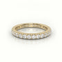 Round Cut Pave Setting Eternity Wedding Band — Yellow Gold