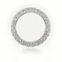 Round Cut Diamond Low Dome Basket Eternity Wedding Band — White Gold