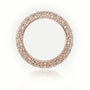 Round Cut Diamond Low Dome Basket Eternity Wedding Band — Rose Gold