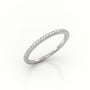 Round Cut Diamond Scallop Set Half Eternity Band — White Gold