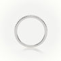 Round Cut Diamond Scallop Set Half Eternity Band — White Gold