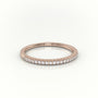 Round Cut Diamond Scallop Set Half Eternity Band — Rose Gold