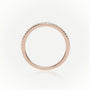 Round Cut Diamond Scallop Set Half Eternity Band — Rose Gold