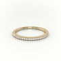 Round Cut Diamond Scallop Set Half Eternity Band — Yellow Gold