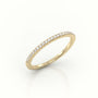 Round Cut Diamond Scallop Set Half Eternity Band — Yellow Gold