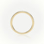 Round Cut Diamond Scallop Set Half Eternity Band — Yellow Gold