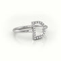 Round Cut Diamonds “D” Initials Monogram Alphabet Ring — White Gold