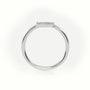 Round Cut Diamonds “D” Initials Monogram Alphabet Ring — White Gold