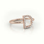 Round Cut Diamonds “D” Initials Monogram Alphabet Ring — Rose Gold