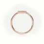Round Cut Diamonds “D” Initials Monogram Alphabet Ring — Rose Gold