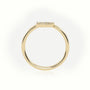 Round Cut Diamonds “D” Initials Monogram Alphabet Ring — Yellow Gold