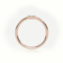 Round Cut Diamonds “E” Initials Monogram Alphabet Ring — Rose Gold