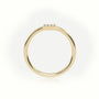 Round Cut Diamonds “E” Initials Monogram Alphabet Ring — Yellow Gold