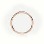 Round Cut Diamonds “F” Initials Monogram Alphabet Ring — Rose Gold