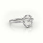 Round Cut Diamonds “G” Initials Monogram Alphabet Ring — White Gold