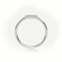 Round Cut Diamonds “G” Initials Monogram Alphabet Ring — White Gold