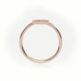 Round Cut Diamonds “G” Initials Monogram Alphabet Ring — Rose Gold
