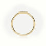Round Cut Diamonds “G” Initials Monogram Alphabet Ring — Yellow Gold