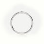 Round Cut Diamonds “I” Initials Monogram Alphabet Ring — White Gold