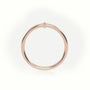 Round Cut Diamonds “I” Initials Monogram Alphabet Ring — Rose Gold