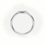Round Cut Diamonds “K” Initials Monogram Alphabet Ring — White Gold