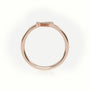 Round Cut Diamonds “K” Initials Monogram Alphabet Ring — Rose Gold