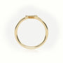 Round Cut Diamonds “K” Initials Monogram Alphabet Ring — Yellow Gold