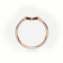 Round Cut Diamonds “M” Initials Monogram Alphabet Ring — Rose Gold