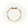 Round Cut Diamonds “M” Initials Monogram Alphabet Ring — Yellow Gold
