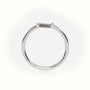 Round Cut Diamonds “N” Initials Monogram Alphabet Ring — White Gold