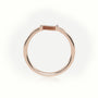 Round Cut Diamonds “N” Initials Monogram Alphabet Ring — Rose Gold