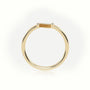 Round Cut Diamonds “N” Initials Monogram Alphabet Ring — Yellow Gold