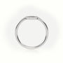 Round Cut Diamonds “O” Initials Monogram Alphabet Ring — White Gold