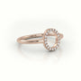 Round Cut Diamonds “O” Initials Monogram Alphabet Ring — Rose Gold