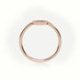 Round Cut Diamonds “O” Initials Monogram Alphabet Ring — Rose Gold