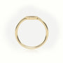 Round Cut Diamonds “O” Initials Monogram Alphabet Ring — Yellow Gold