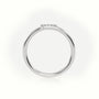 Round Cut Diamonds “P” Initials Monogram Alphabet Ring — White Gold