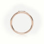 Round Cut Diamonds “P” Initials Monogram Alphabet Ring — Rose Gold