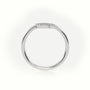 Round Cut Diamonds “Q” Initials Monogram Alphabet Ring — White Gold