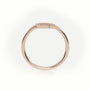 Round Cut Diamonds “Q” Initials Monogram Alphabet Ring — Rose Gold