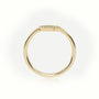 Round Cut Diamonds “Q” Initials Monogram Alphabet Ring — Yellow Gold
