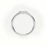 Round Cut Diamonds “T” Initials Monogram Alphabet Ring — White Gold